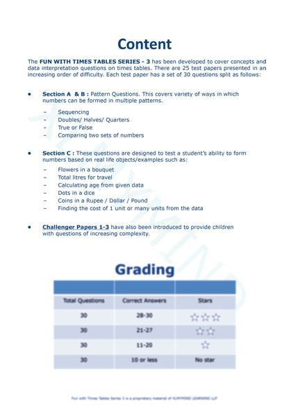 Times Tables E-book Series 3